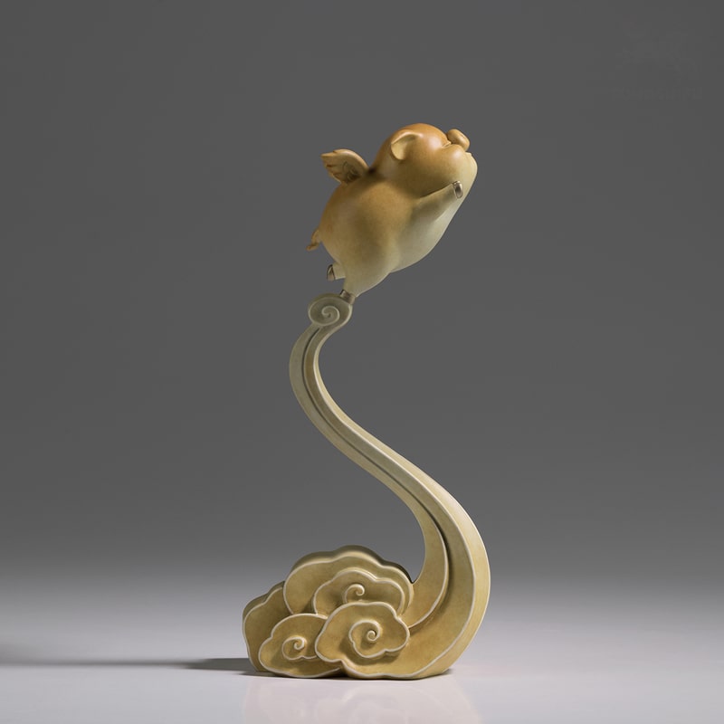 Tượng Heo Bay Trên Mây Nghệ Thuật