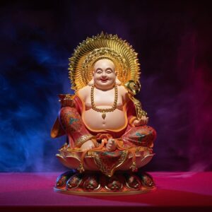 Tượng Phật Di Lặc Tọa Liên Hoa Nghệ Thuật - Công Decor