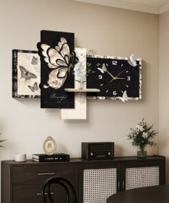 Đồng Hồ Treo Tường Nghệ Thuật Cánh Bướm