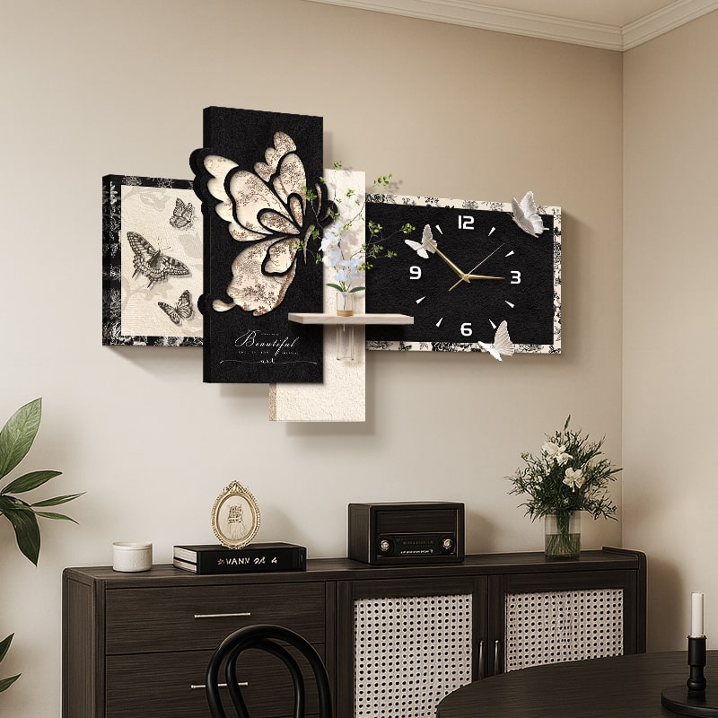 Đồng Hồ Treo Tường Nghệ Thuật Cánh Bướm