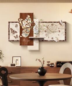 Đồng Hồ Treo Tường Nghệ Thuật Cánh Bướm