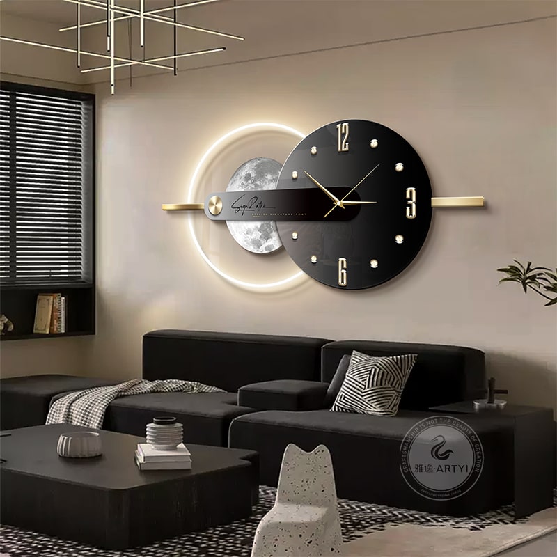 Đồng Hồ Treo Tường Đĩa Than Nghệ Thuật