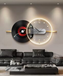 Đồng Hồ Treo Tường Đĩa Than Nghệ Thuật