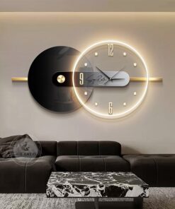 Đồng Hồ Treo Tường Đĩa Than Nghệ Thuật