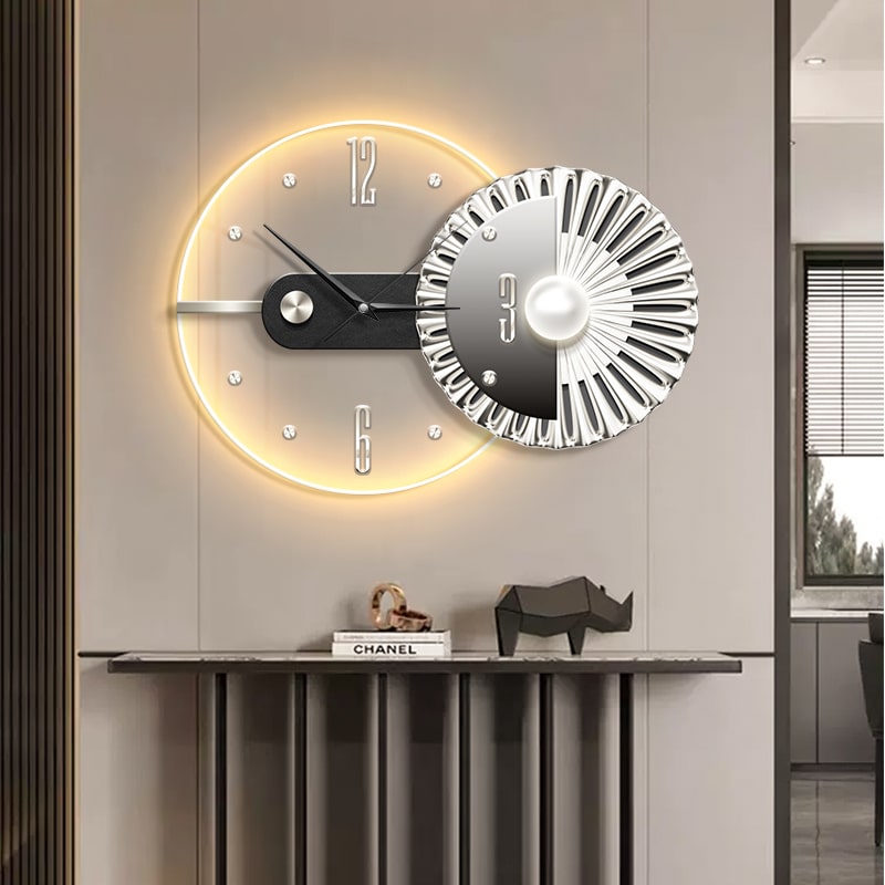 Đồng Hồ Treo Tường Nghệ Thuật Có Đèn LED