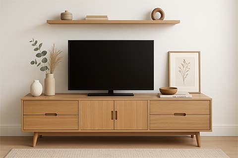 trang tri ke tivi phong khach