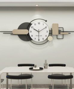 Đồng Hồ Treo Tường Hình Học Bắc Âu Hiện Đại