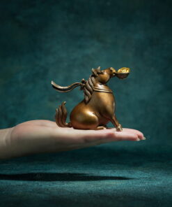 Ngựa May Mắn Ngậm Vàng Decor Taplo Ô Tô