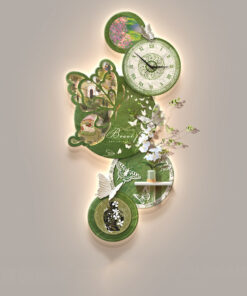 Đồng Hồ Treo Tường Bướm Hoa Nghệ Thuật
