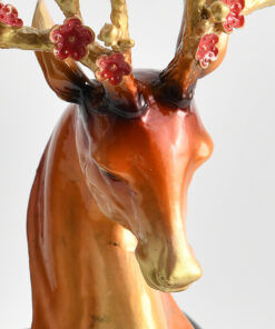 Tượng Hươu Mai Đỏ Chiêu Lộc Thịnh Vượng