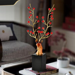 Tượng Hươu Tài Lộc Ngọc Chiêu Phúc