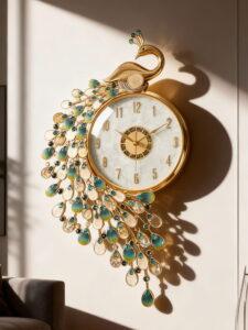 Đồng Hồ Treo Tường Chim Công Phú Quý - Công Decor