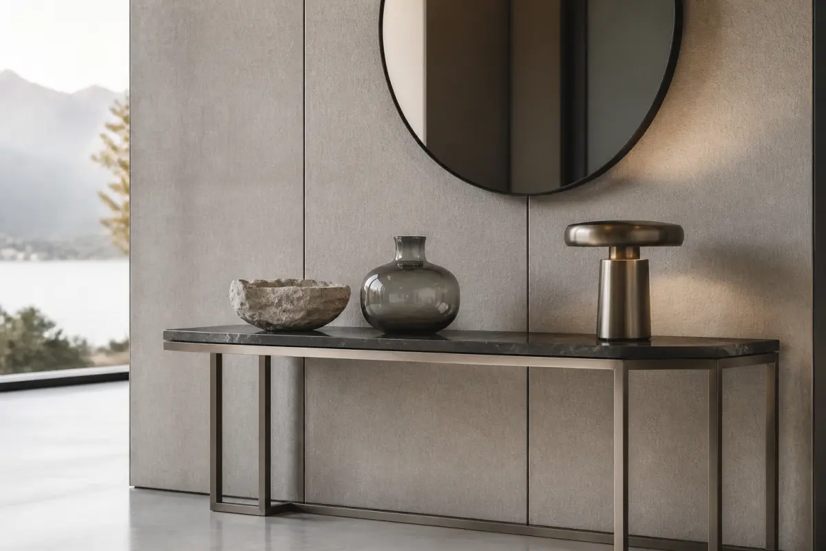 Bàn console Modern Luxury phối ba vật liệu