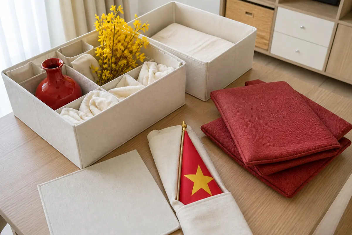 Phân loại và cất giữ đồ trang trí sau dịp Quốc khánh 2/9