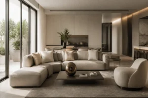 Phòng khách Modern Luxury với đồ decor tiết chế
