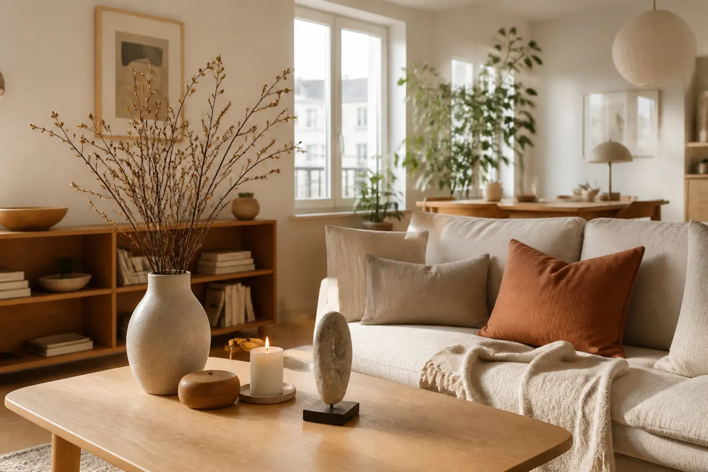 Phối cảnh decor Bắc Âu Scandinavian sáng và ấm áp