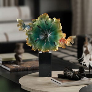 Tượng Song Ngư Lá Sen - Công Decor