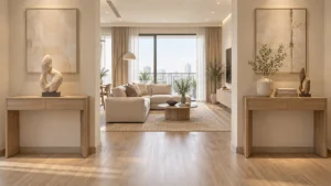 So sánh một tượng decor và nhóm ba món trên bàn console