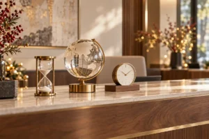 Ba mẫu đồ trang trí để bàn được đặt cạnh nhau để so sánh quà doanh nghiệp cuối năm